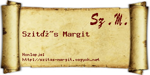 Szitás Margit névjegykártya
