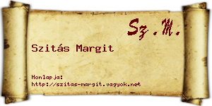 Szitás Margit névjegykártya